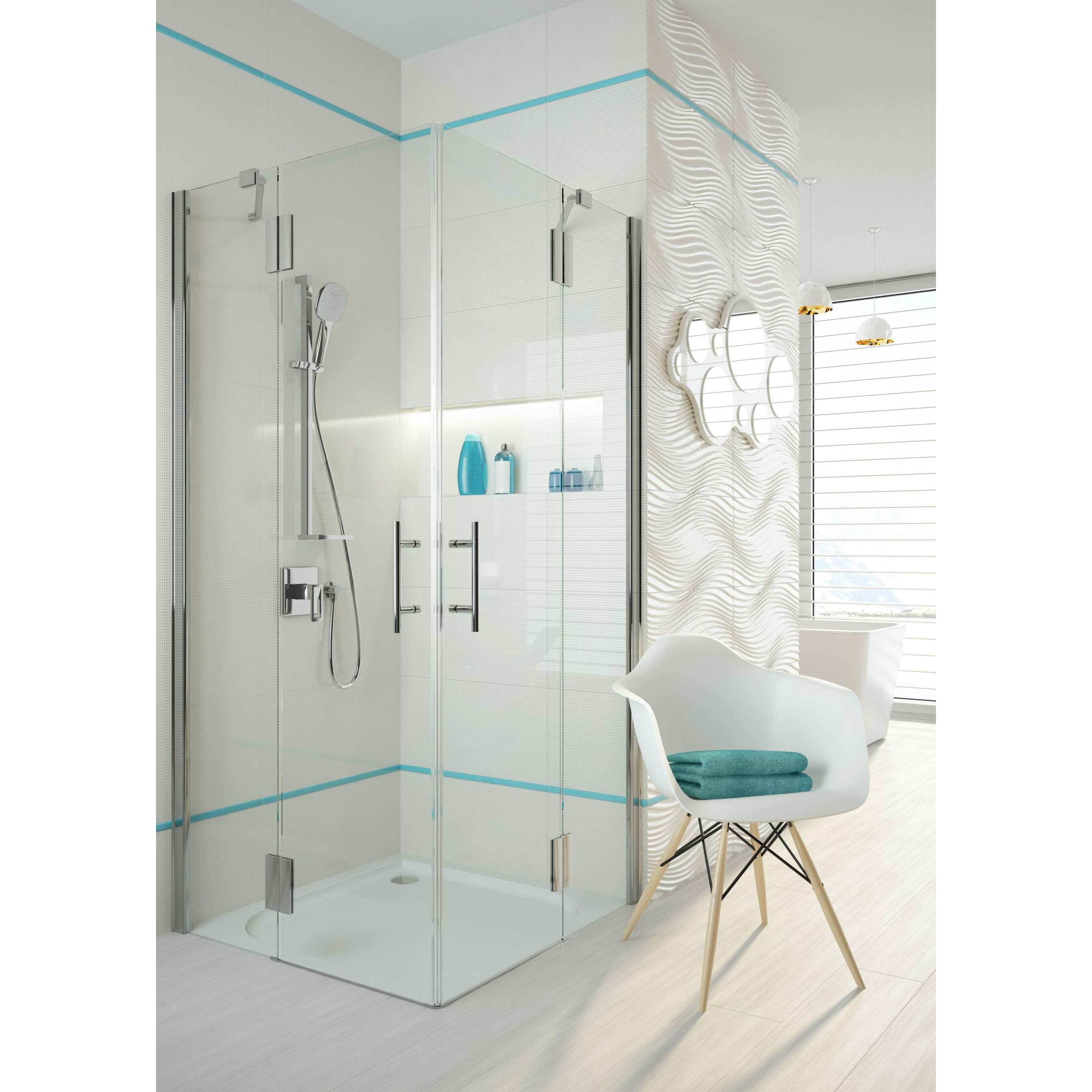 Brodzik akrylowy kwadratowy 80x80 cm Deante Cubic KTK_042B 4