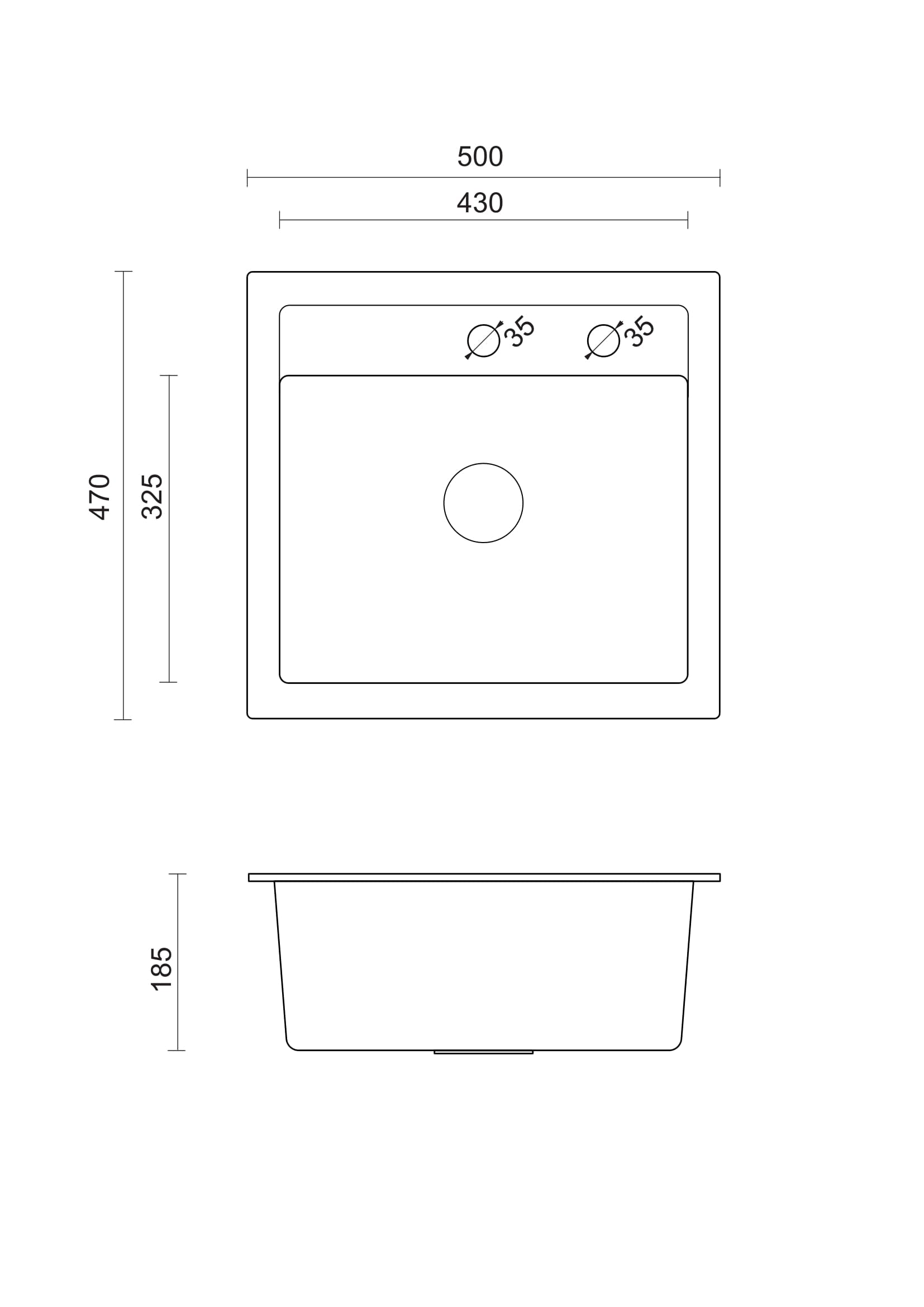 Zlewozmywak granitowy Steiner JOHNNY 110 Steingran beżowy (50x47x18,5), z syfonem i zaślepką HCQJ5047BEZK