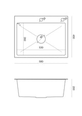 Zlewozmywak stalowy jednokomorowy QUADRON LUKE 110 WORKSTATION + Qmata + Wkładka + Dozownik + Deska + bateria ze stałą wylewką stalowa