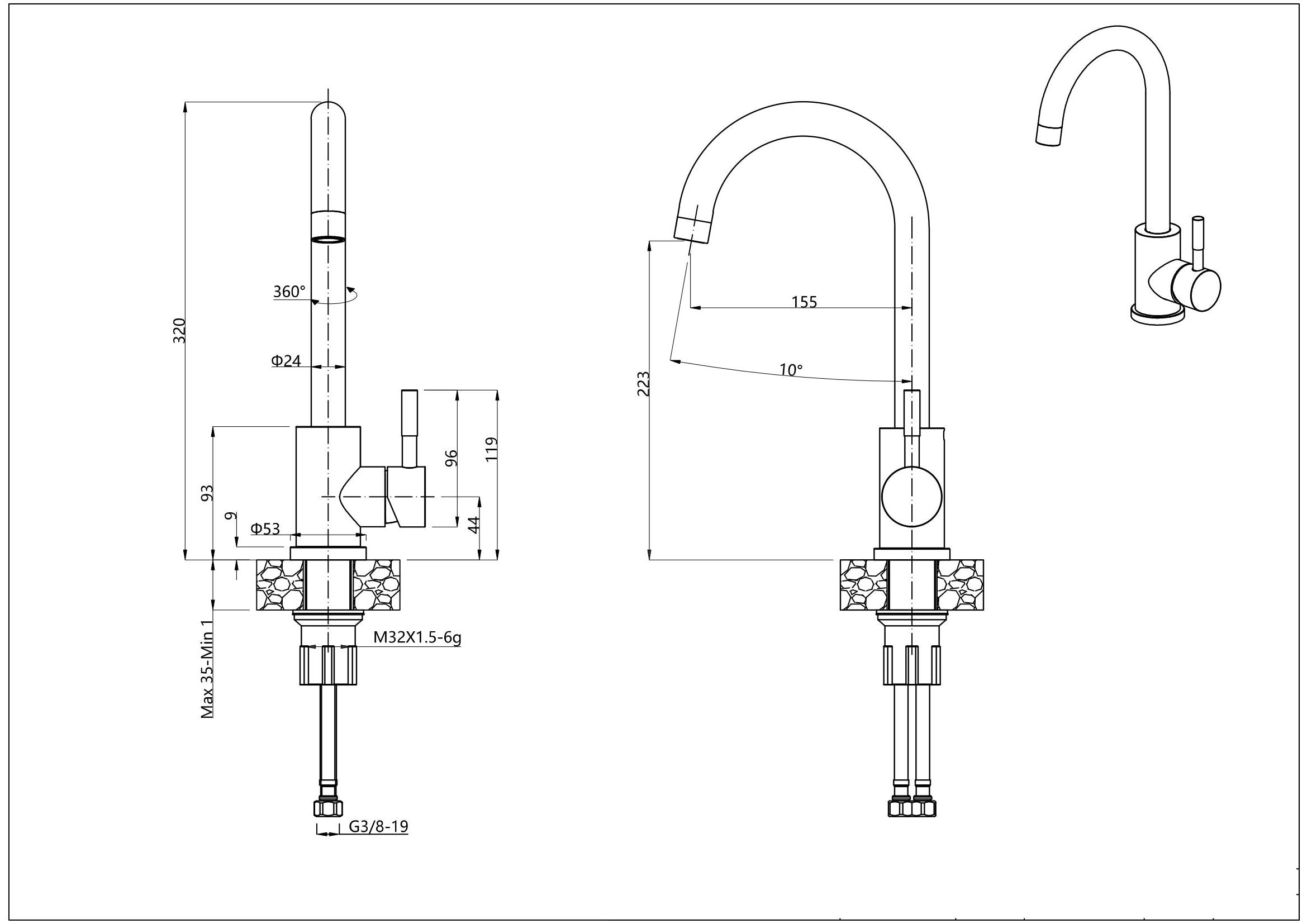 Zestaw zlewozmywak granitowy Quadron GO- MAX CZARNY bateria syfon manualny z zaślepką