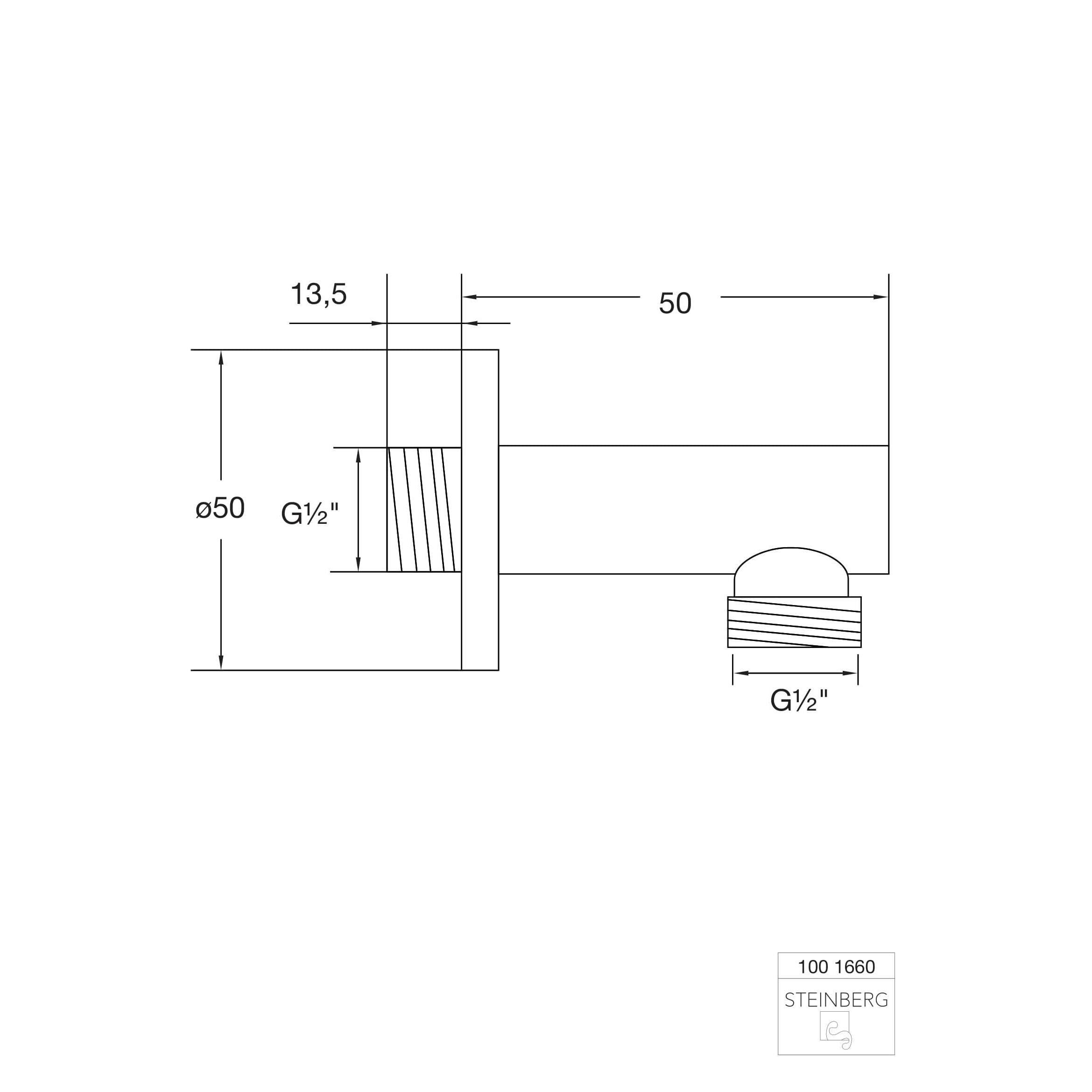 Przyłącze kątowe 1/2" Steinberg Seria 100 1660