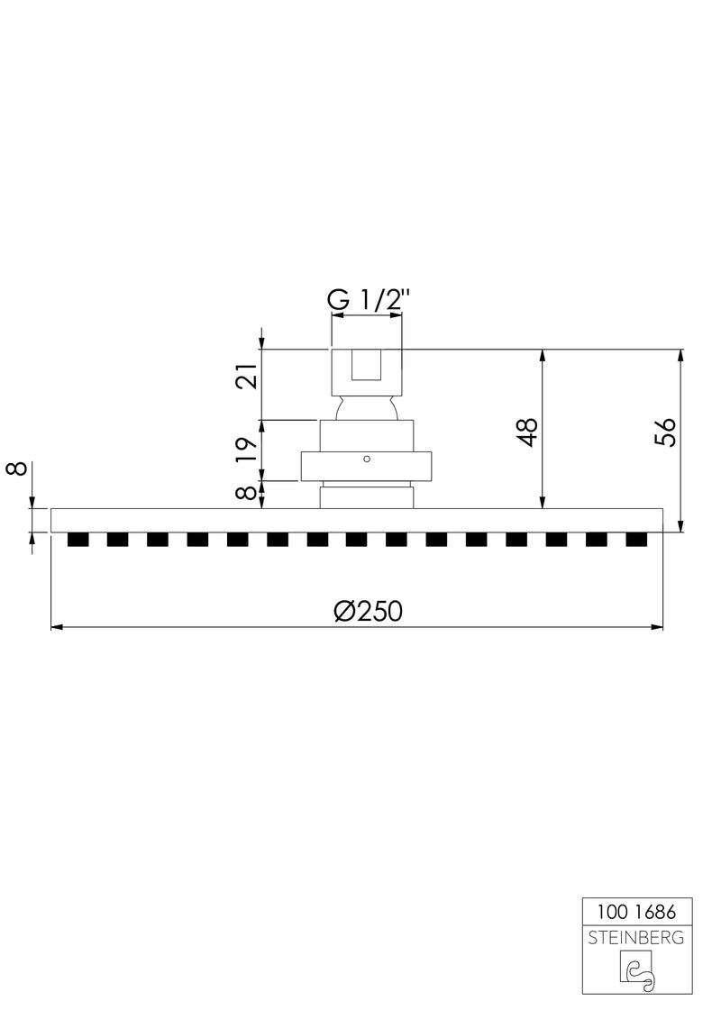 Deszczownica Steinberg Seria 100 1686, okrągła Ø 250 mm