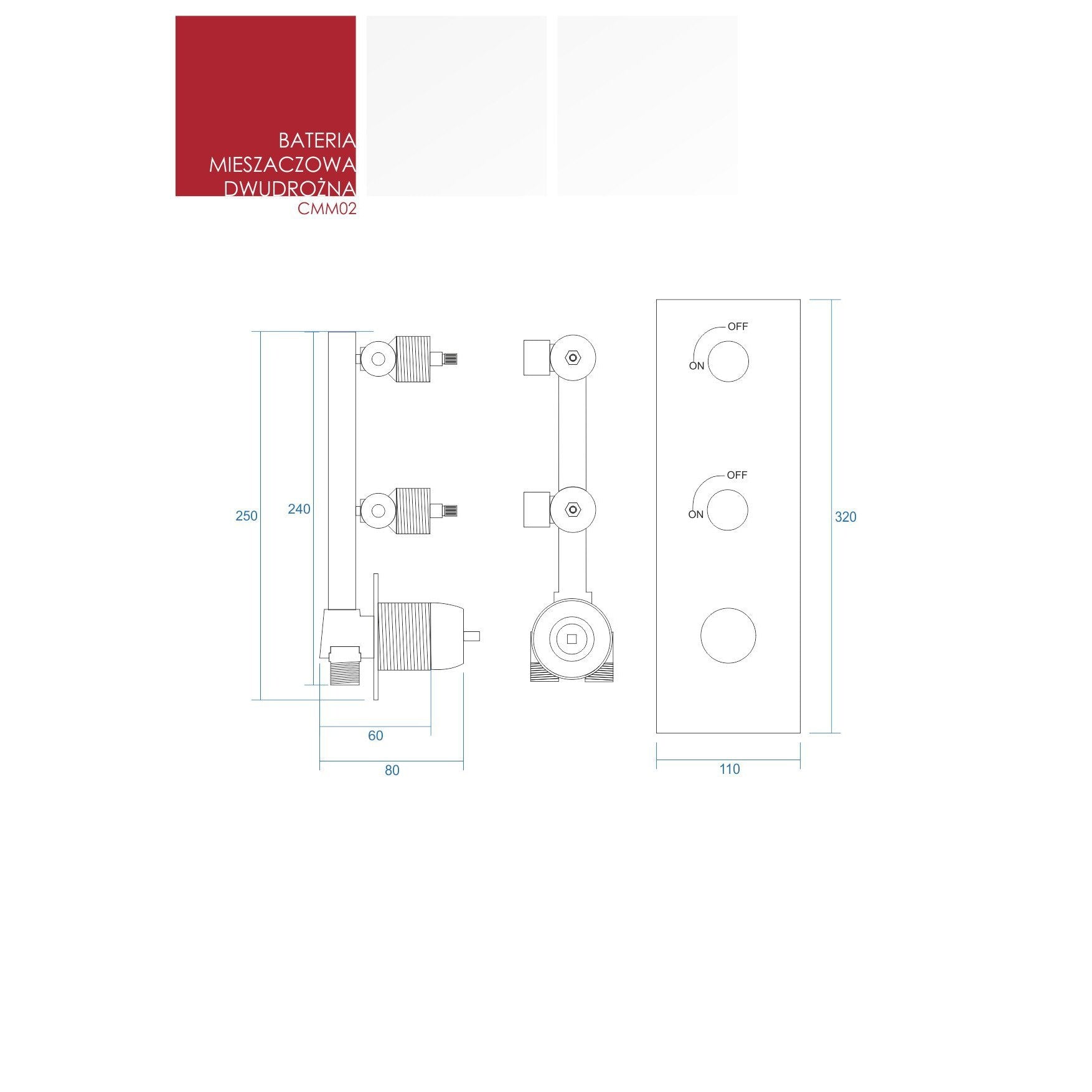 Prysznicowa bateria podtynkowa Corsan CMM02CH - Frapeti