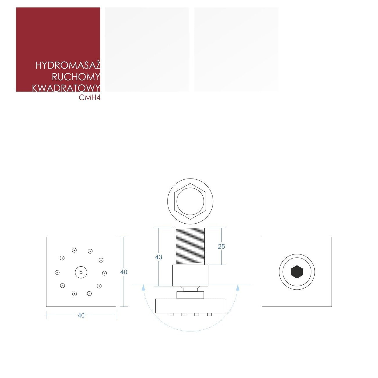 Hydromasaż prysznicowy Corsan CMH4 - Frapeti