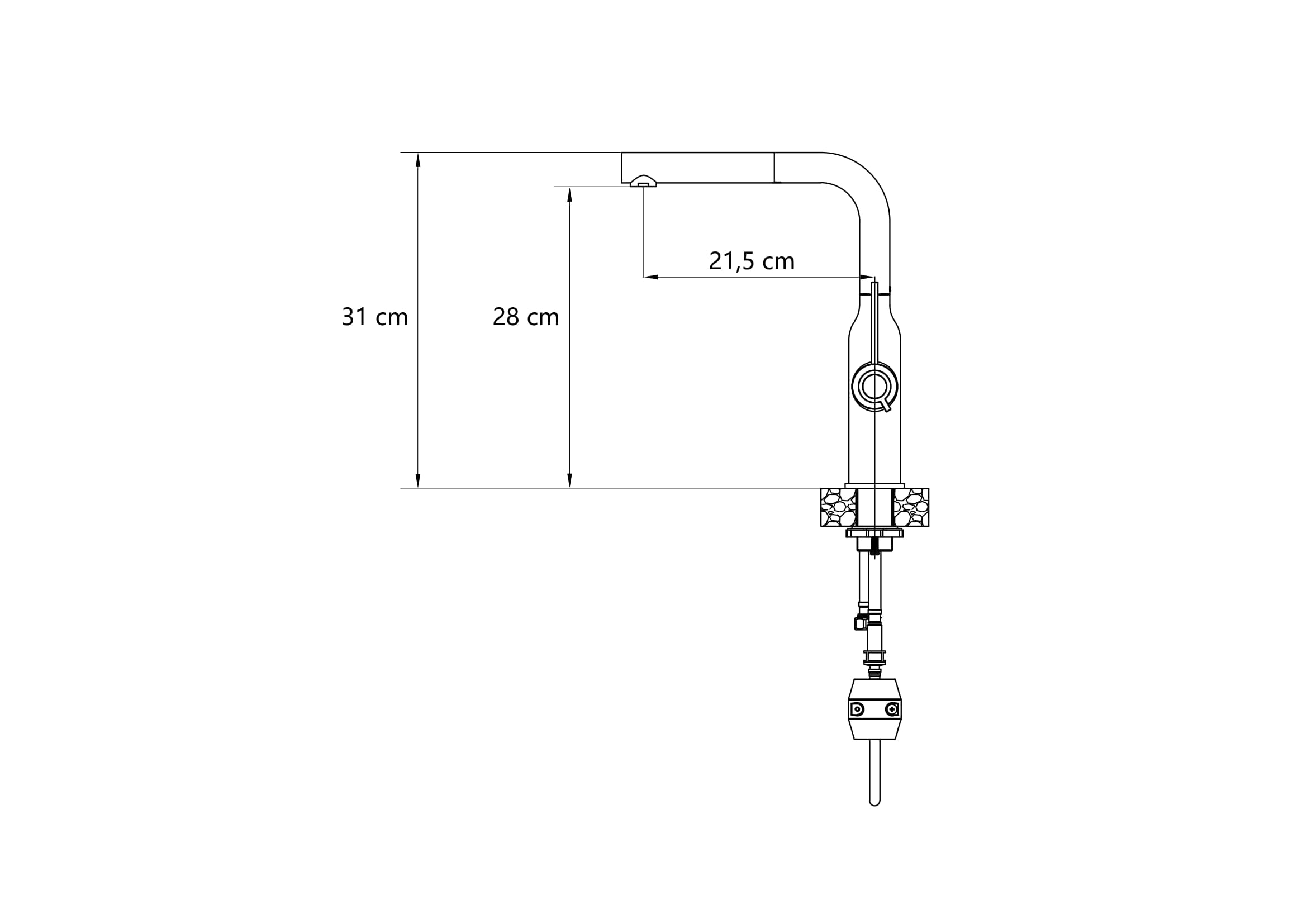 Bateria kuchenna Quadron ANGELINA Q LINE Pull out SteelQ stal szczotkowana