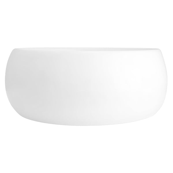Wolnostojąca umywalka nablatowa Corsan 649926 okrągła biała 40 x 40 x 16 cm - Frapeti