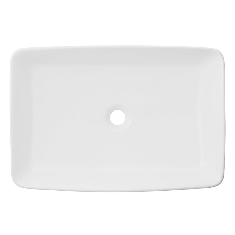 Wolnostojąca umywalka nablatowa Corsan 649971 prostokątna biała 58 x 38 x 15 cm - Frapeti