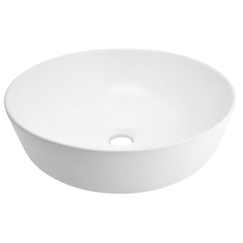 Wolnostojąca umywalka nablatowa Corsan 649988 okrągła biała 41,5 x 41,5 x 13,5 cm - Frapeti