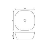 Wolnostojąca umywalka nablatowa Corsan 649995 kwadratowa biała 42 x 42 x 14,5 cm - Frapeti