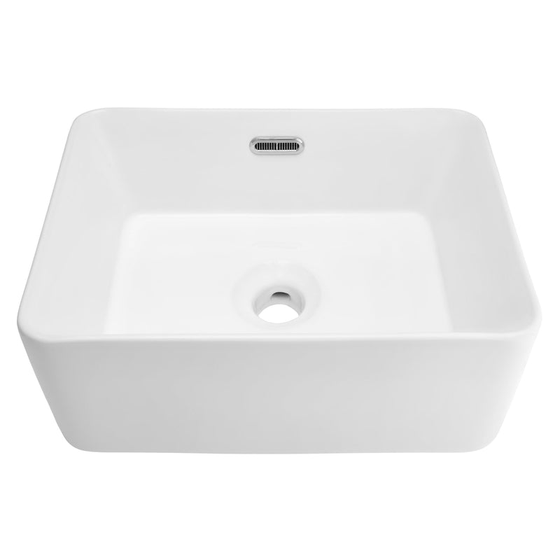 Wolnostojąca umywalka nablatowa Corsan 649957 prostokątna biała 40 x 30 x 16 cm - Frapeti