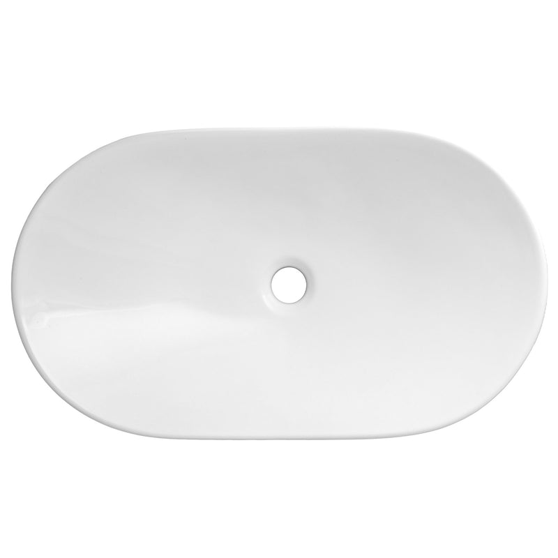 Wolnostojąca umywalka nablatowa Corsan 649964 prostokątna biała 62,5 x 35 x 16,5 cm - Frapeti