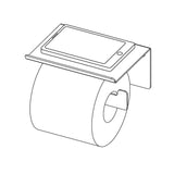 Uchwyt na papier toaletowy ścienny - z półką Deante Mokko ADM_N221 2