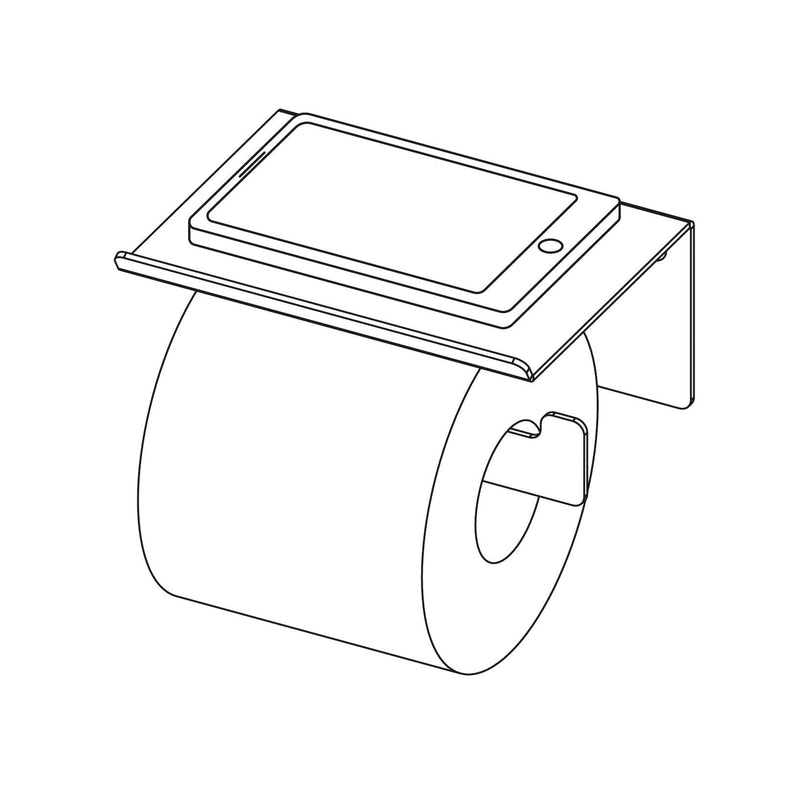 Uchwyt na papier toaletowy ścienny - z półką Deante Mokko ADM_N221 2