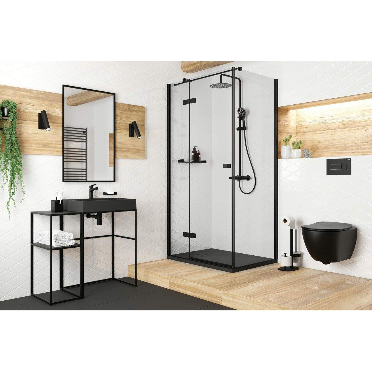Brodzik granitowy prostokątny 100x80 cm Deante Correo KQR_N46B 4