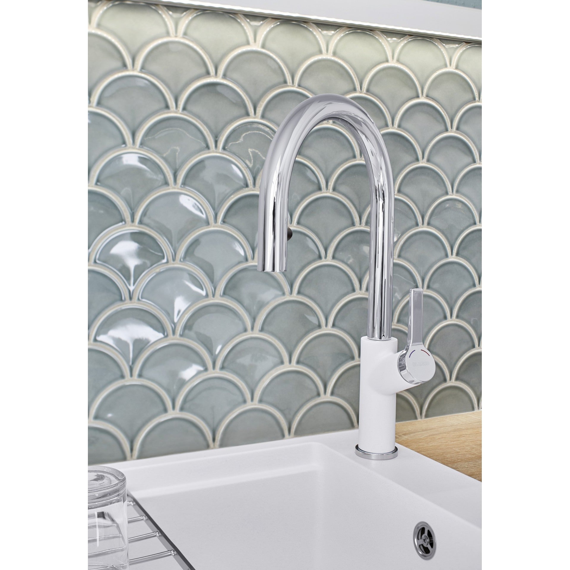 Bateria BLANCO CARENA-S Vario Silgranit-Look Alumetalik/Chrom