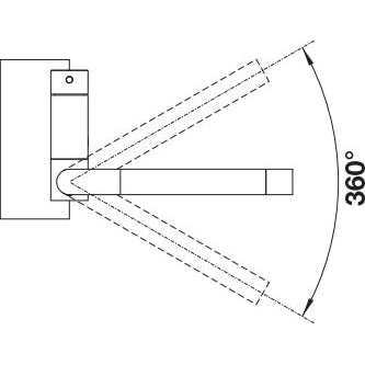 Bateria BLANCO CORESSA-F, dźwignia z prawej/lewej strony, montaż przy oknie