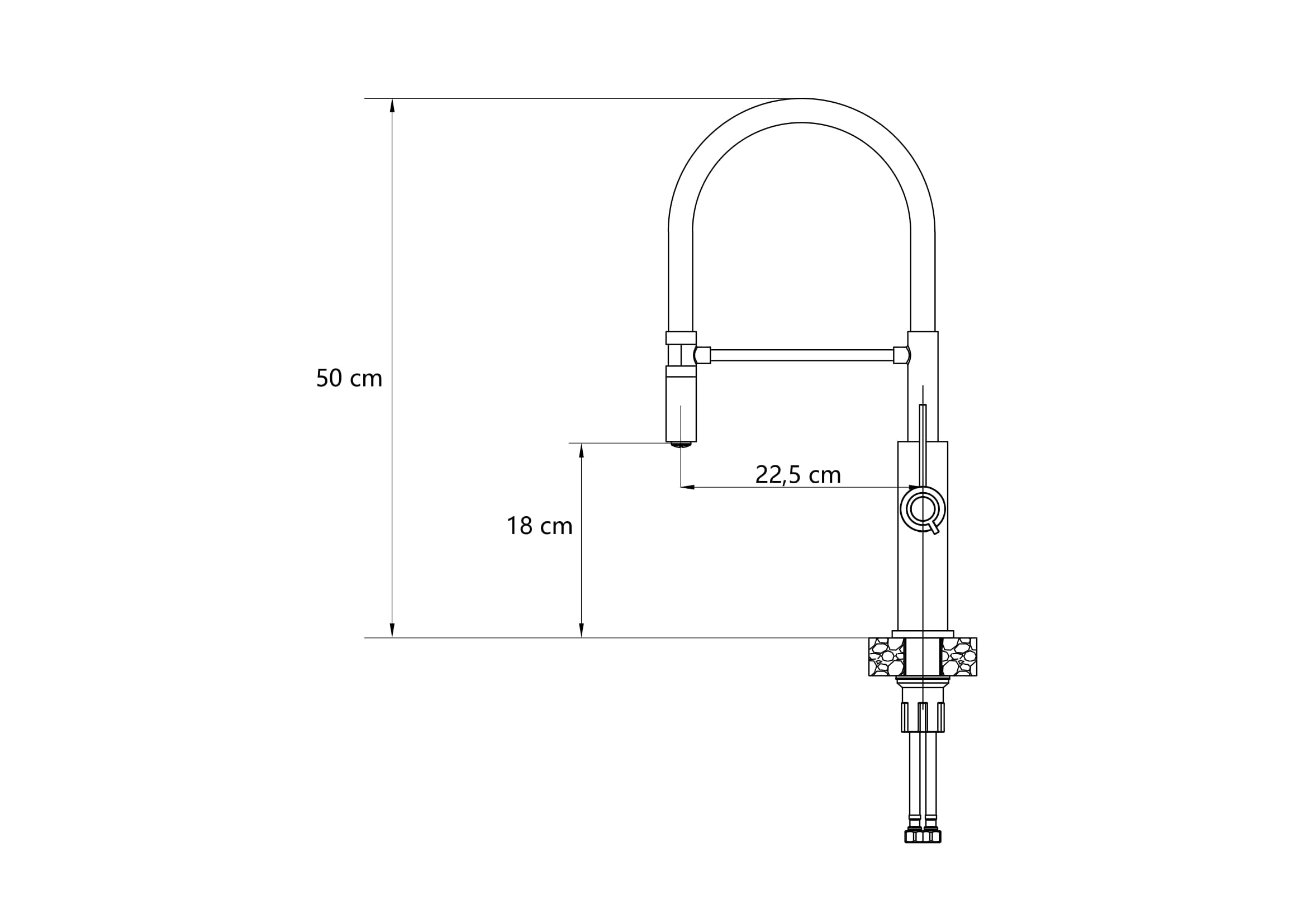 Bateria kuchenna Quadron GEMMA Q LINE SteelQ stal szczotkowana, biały wąż