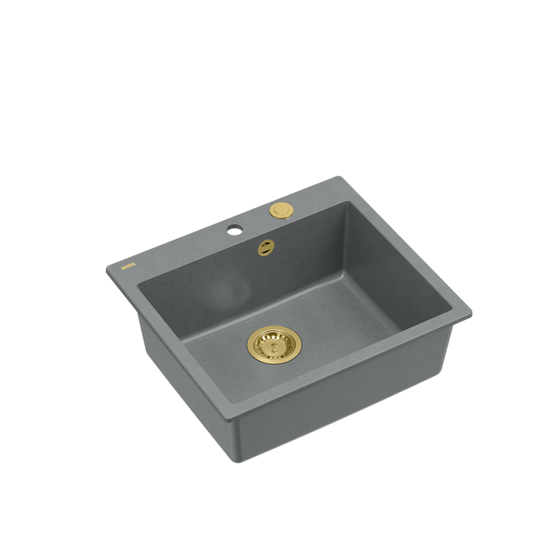 Zlewozmywak granitowy Quadron MORGAN 110 GraniteQ silver stone