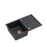 Zlewozmywak granitowy Quadron MORGAN 111 GraniteQ black diamond Push To Open - czarny