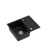 Zlewozmywak granitowy Quadron MORGAN 116 GraniteQ  pure carbon z Push To Open - czarny