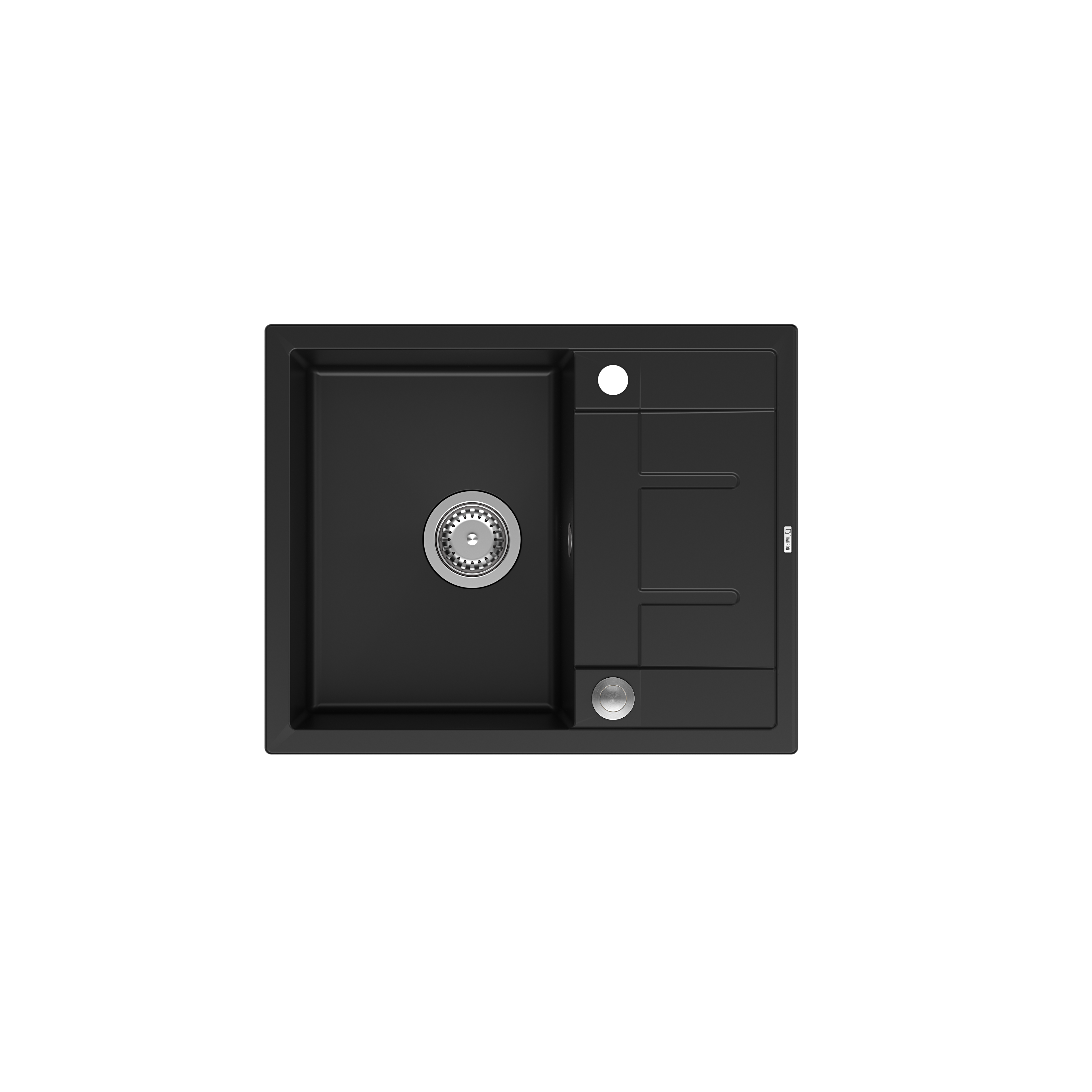 Zlewozmywak granitowy Quadron MORGAN 116 GraniteQ  pure carbon z Push To Open - czarny