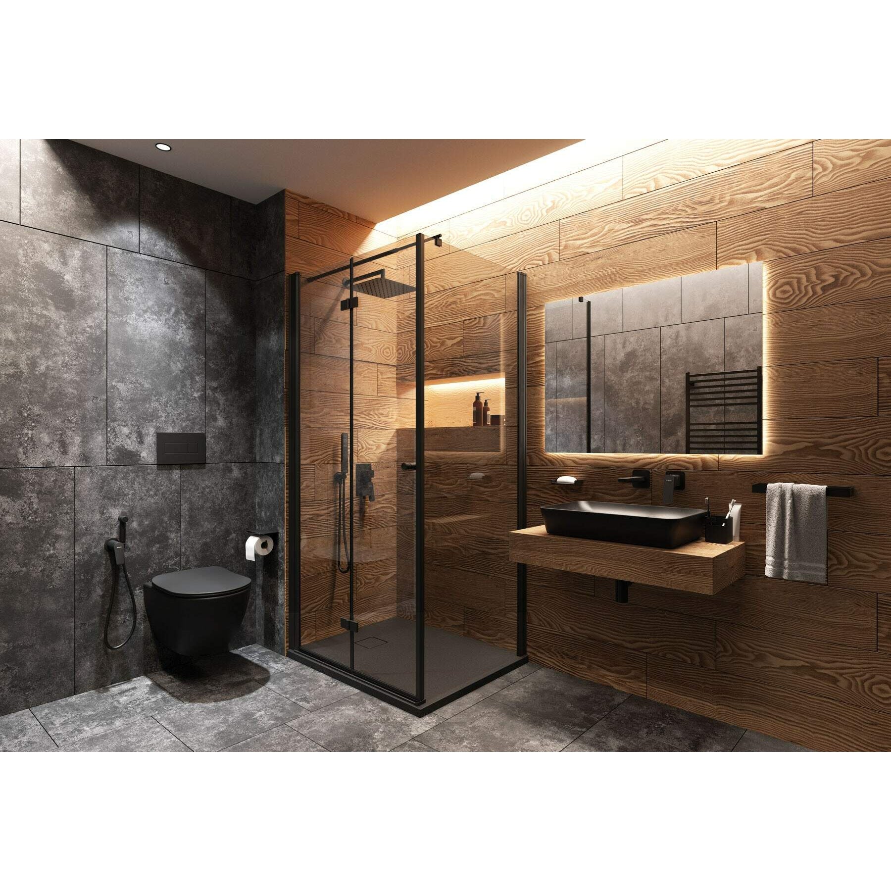 Brodzik granitowy prostokątny 100x80 cm Deante Correo KQR_N46B 3