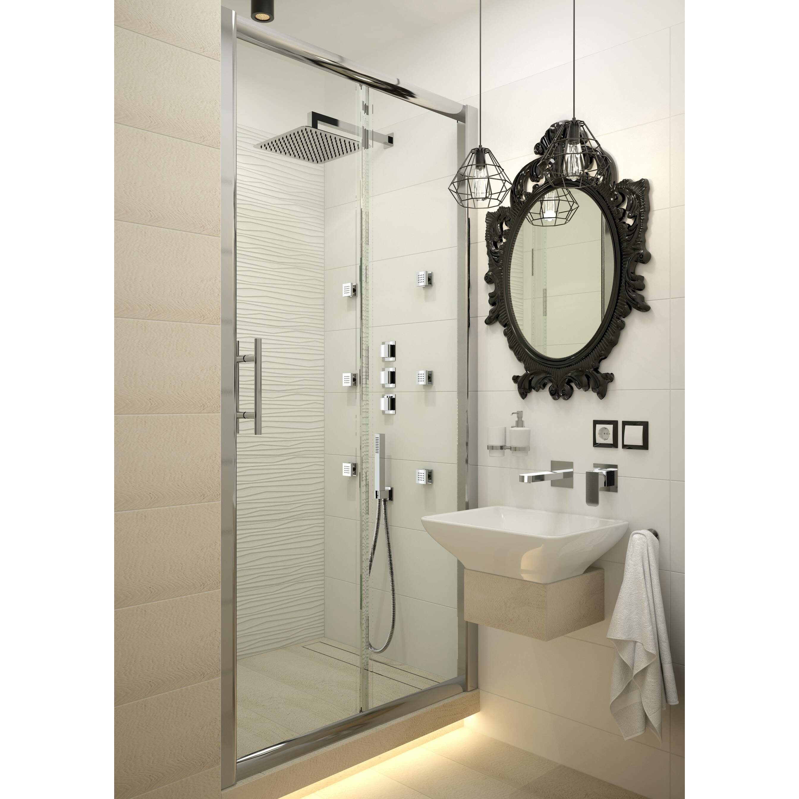 Odpływ liniowy podłogowy 100 cm - ruszt pod płytki Deante KOS_010A 6