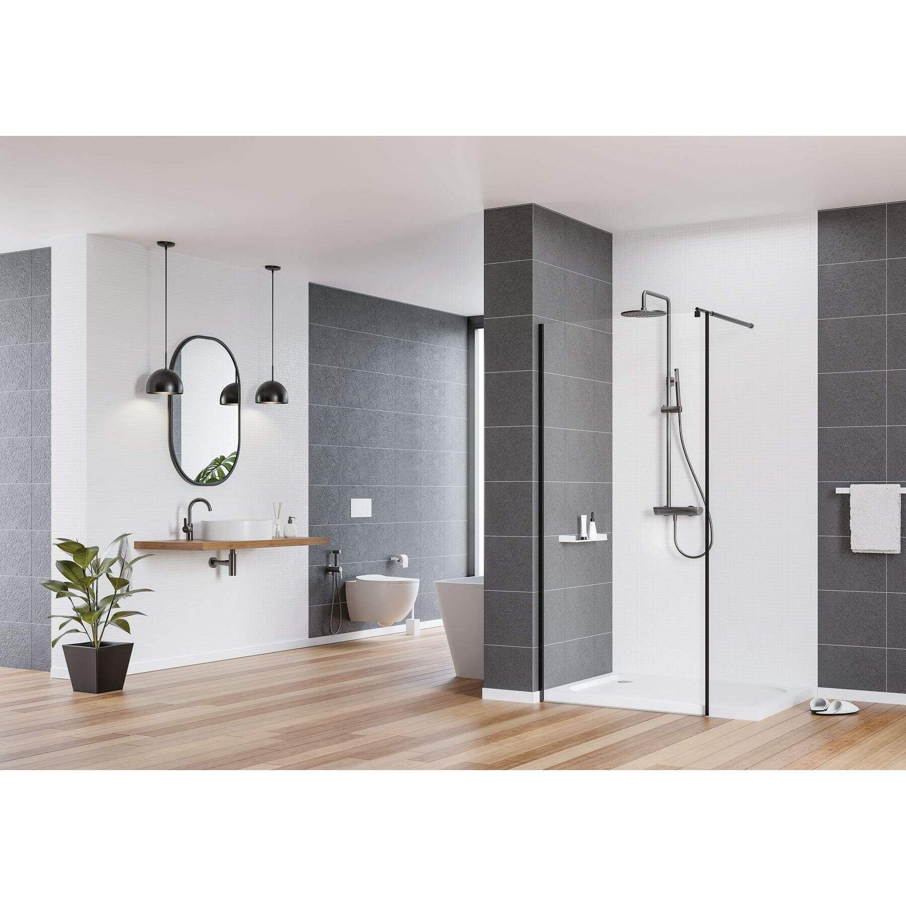 Brodzik akrylowy prostokątny 80x120 cm Deante Cubic KTK_044B 3