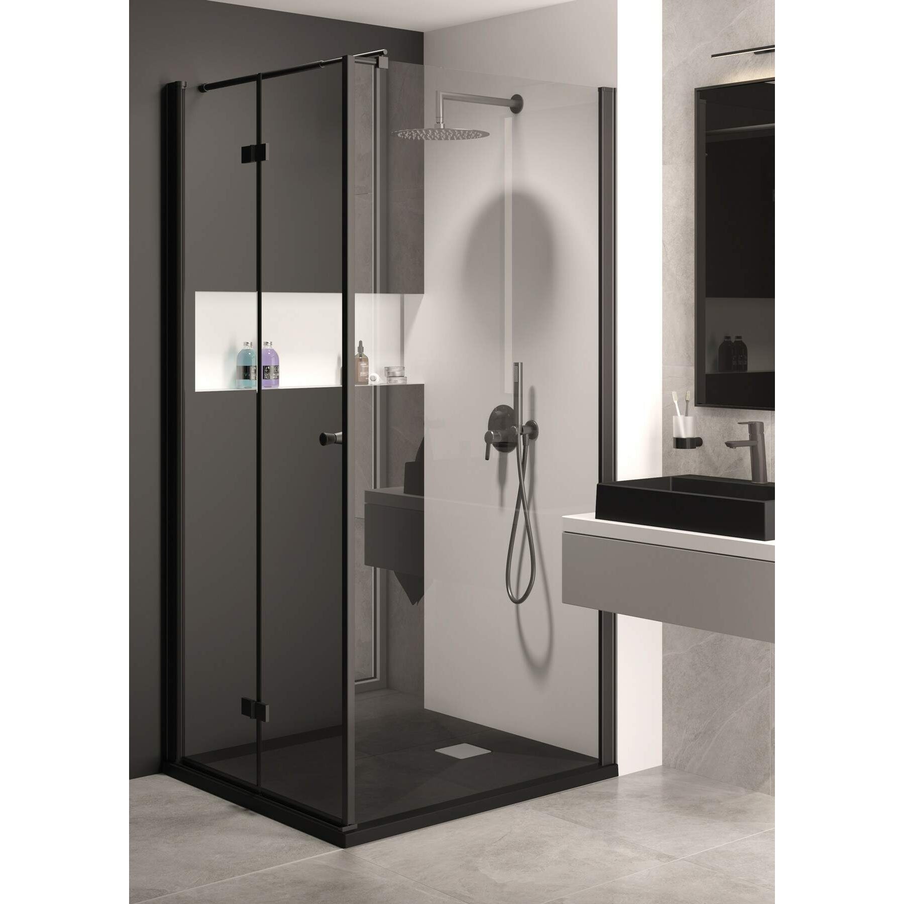 Brodzik granitowy prostokątny 100x80 cm Deante Correo KQR_N46B 9