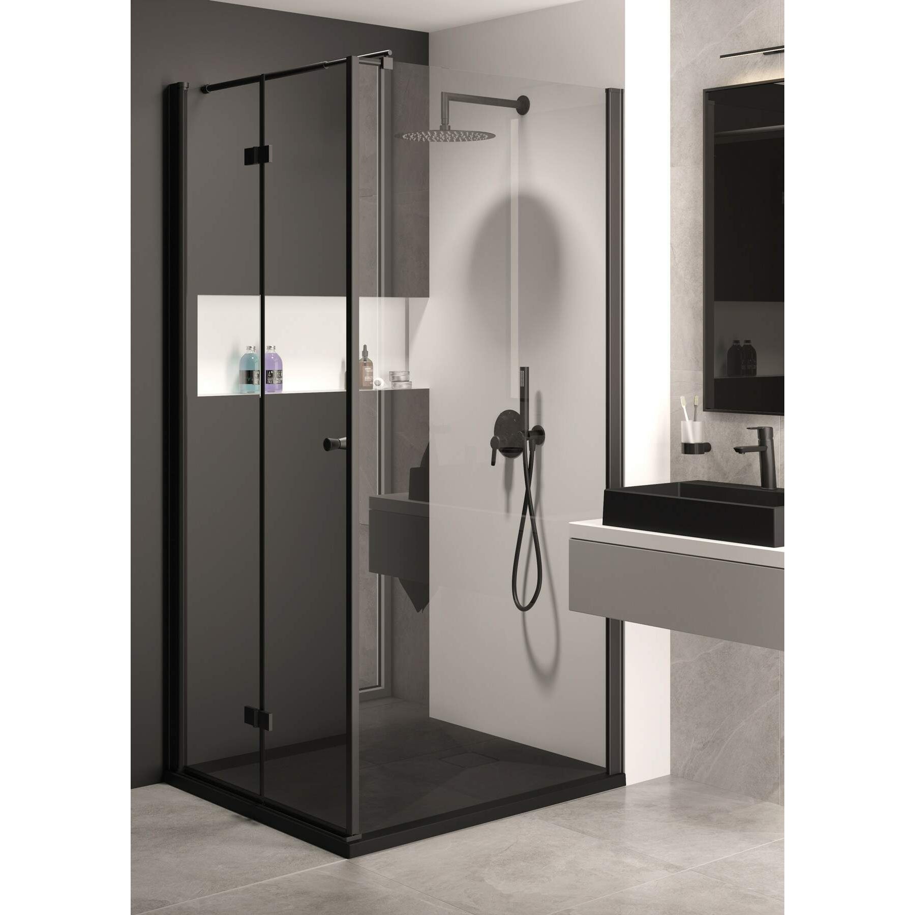 Brodzik granitowy prostokątny 100x80 cm Deante Correo KQR_N46B 7