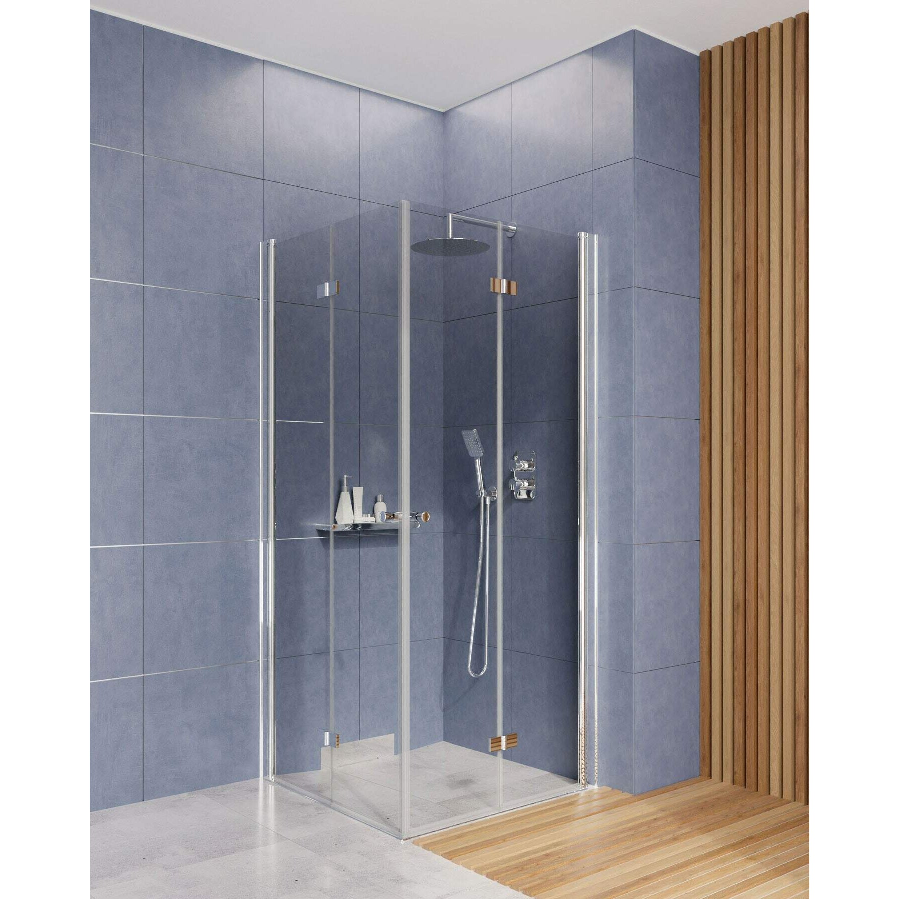 Drzwi prysznicowe systemu Kerria Plus 90 cm - składane Deante Kerria Plus KTSX041P 7