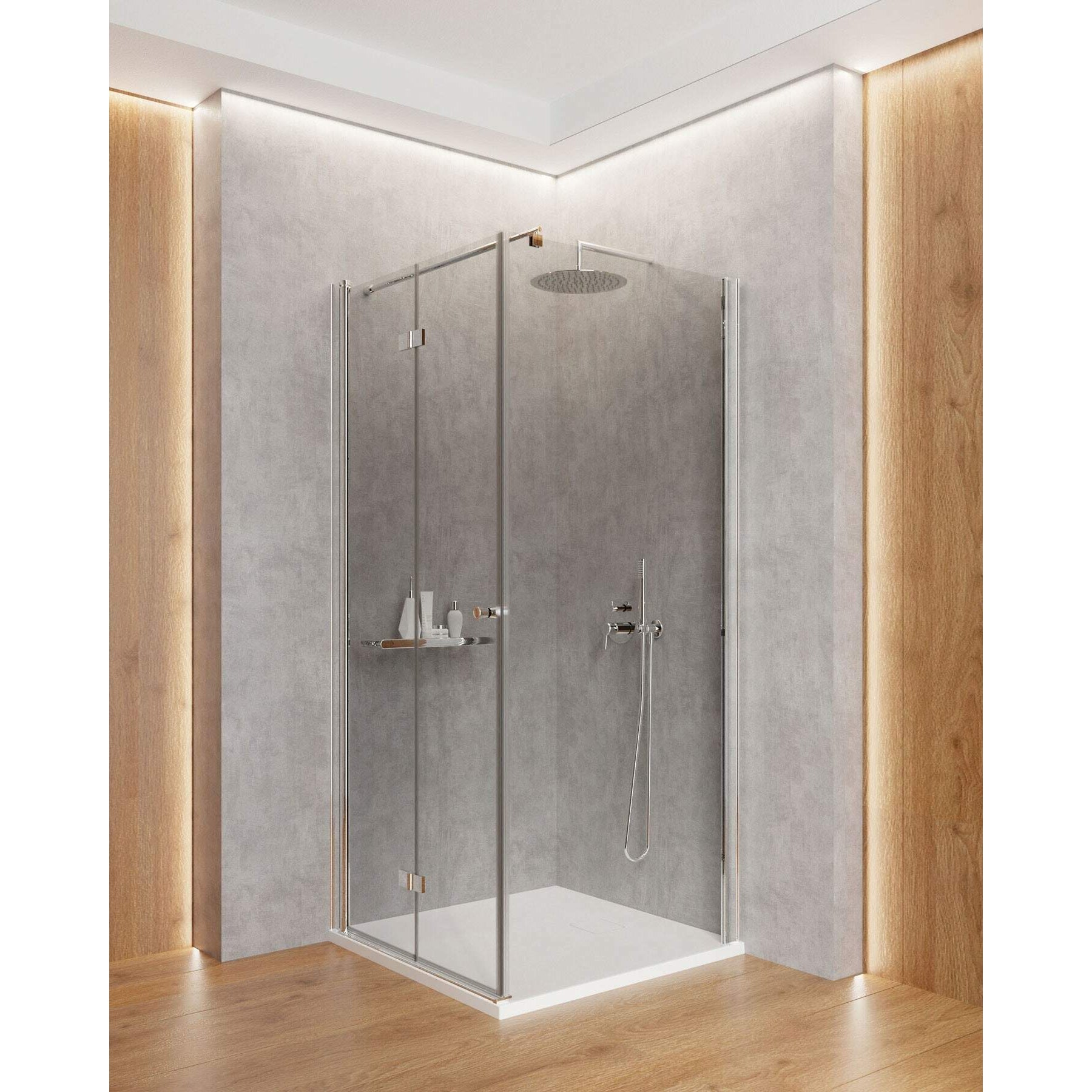 Drzwi prysznicowe systemu Kerria Plus 90 cm - składane Deante Kerria Plus KTSX041P 4