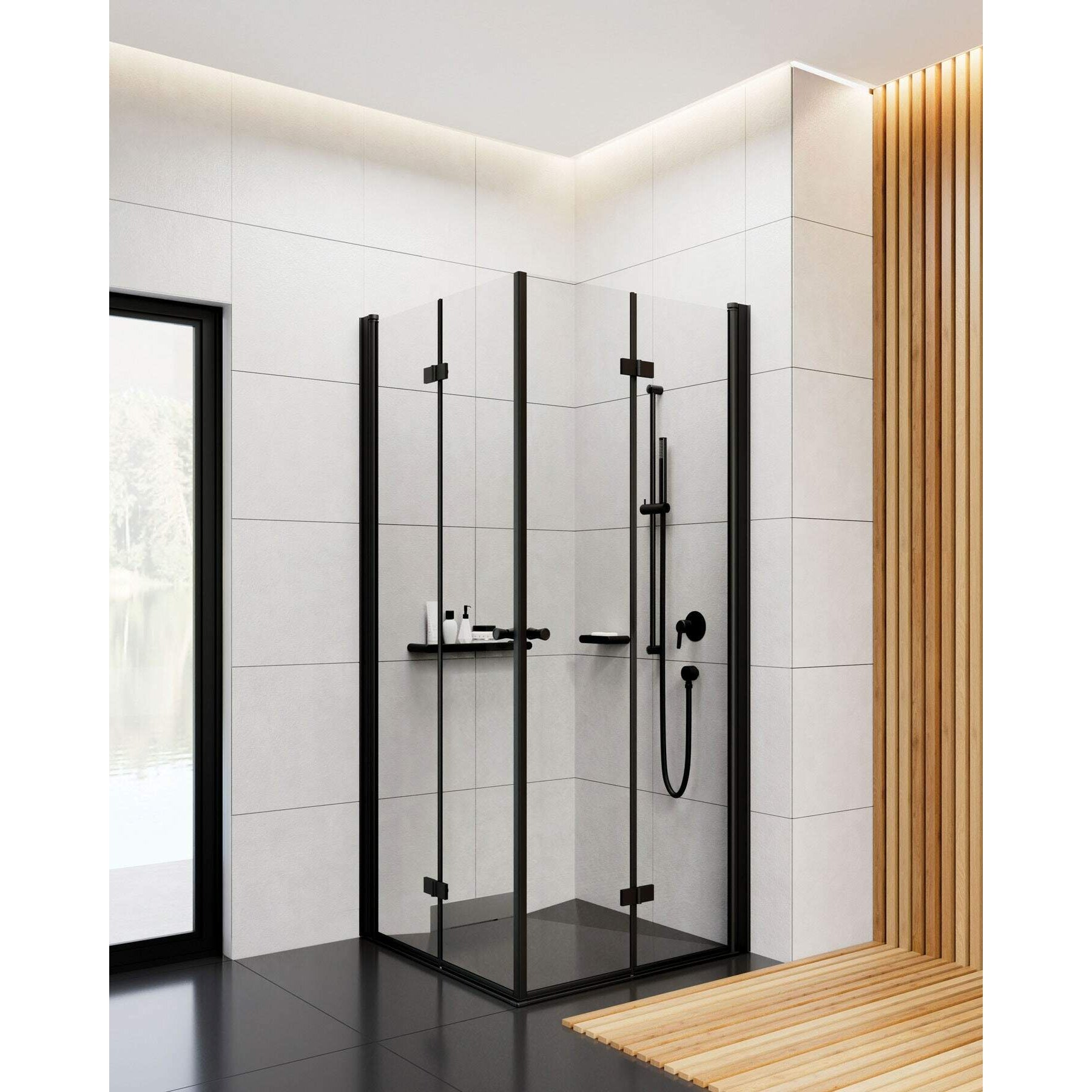 Drzwi prysznicowe systemu Kerria Plus 80 cm - składane Deante Kerria Plus KTSXN42P 10