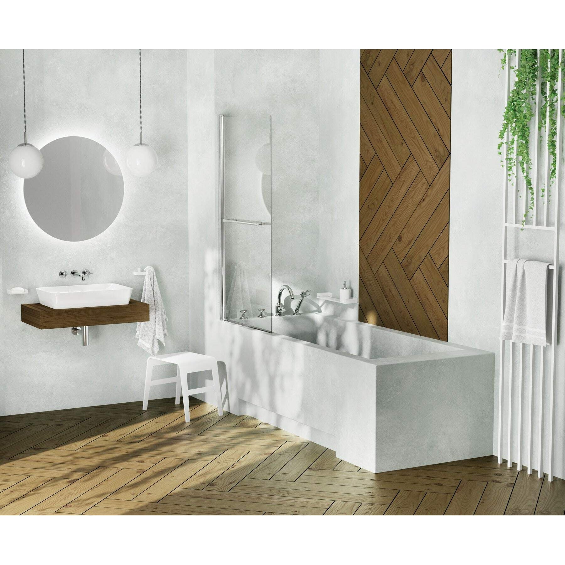 Bateria wannowa 4-otworowa z zestawem prysznicowym Deante Temisto BQT_014D 3