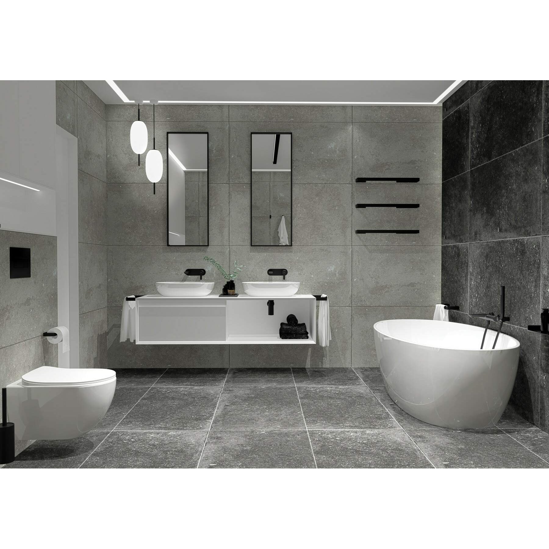 Zestaw WC podtynkowy 6 w 1 Deante Peonia Zero CDEN6ZPW 5