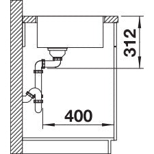 Zlewozmywak BLANCO Subline 500-IF SteelFrame, z opcją korka