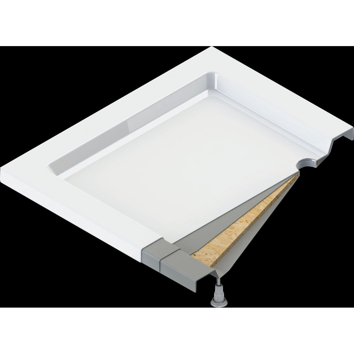 Brodzik akrylowy półokrągły 90 cm Deante Jasmin KGJ_053B 3