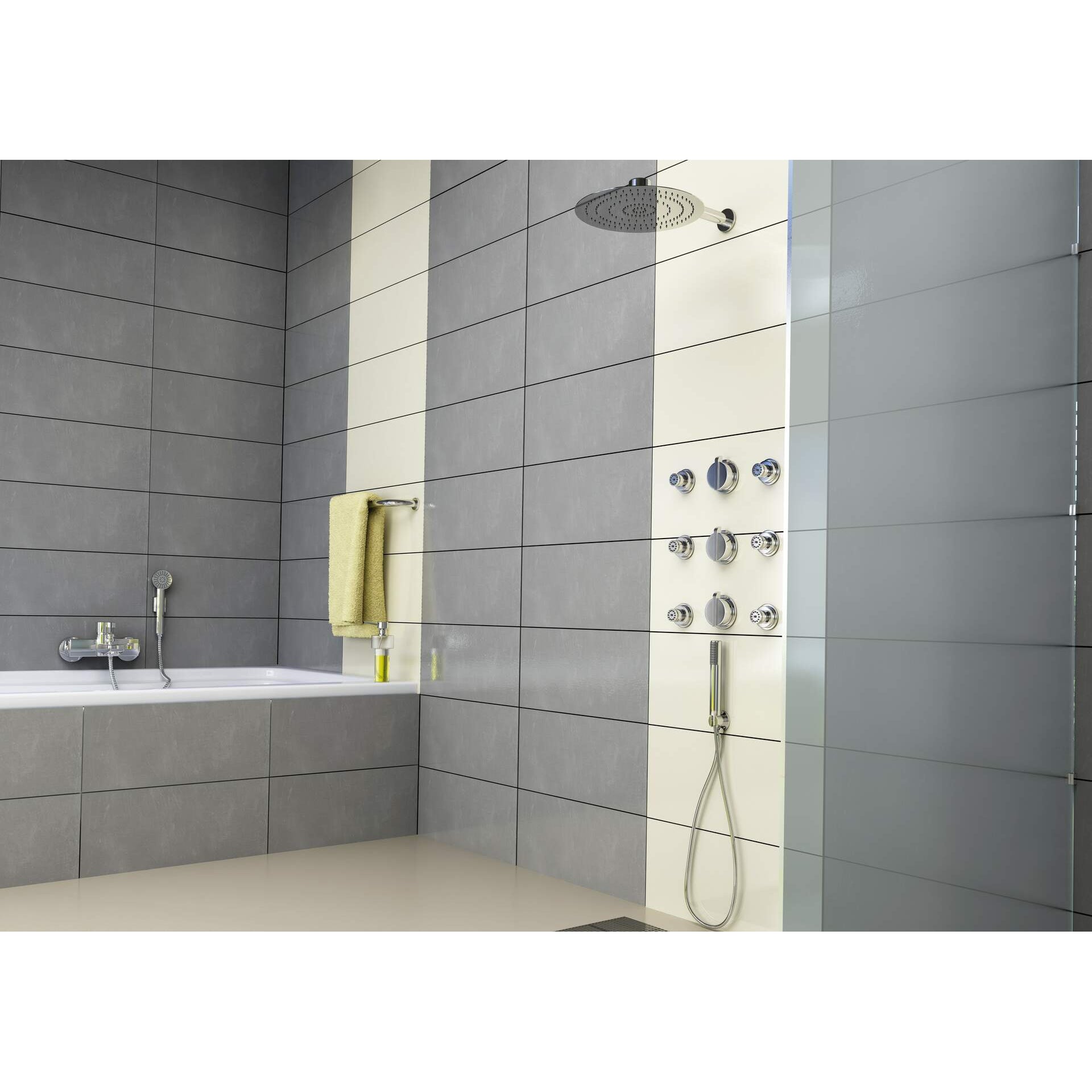 Zestaw prysznicowy podtynkowy z baterią termostatyczną Deante Cascada NAC_091T 2