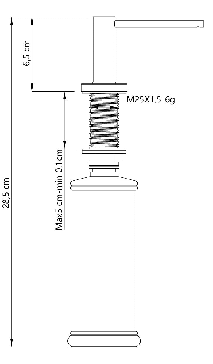 Dozownik do płynu Quadron JUDY graphite metal