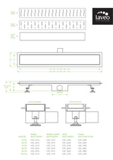 Odpływ liniowy 80 cm Laveo Ronda