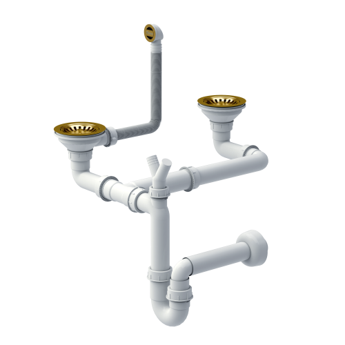 Odpływ zlewozmywakowy Quadron 3 1/2" z syfonem dwukomorowy save space