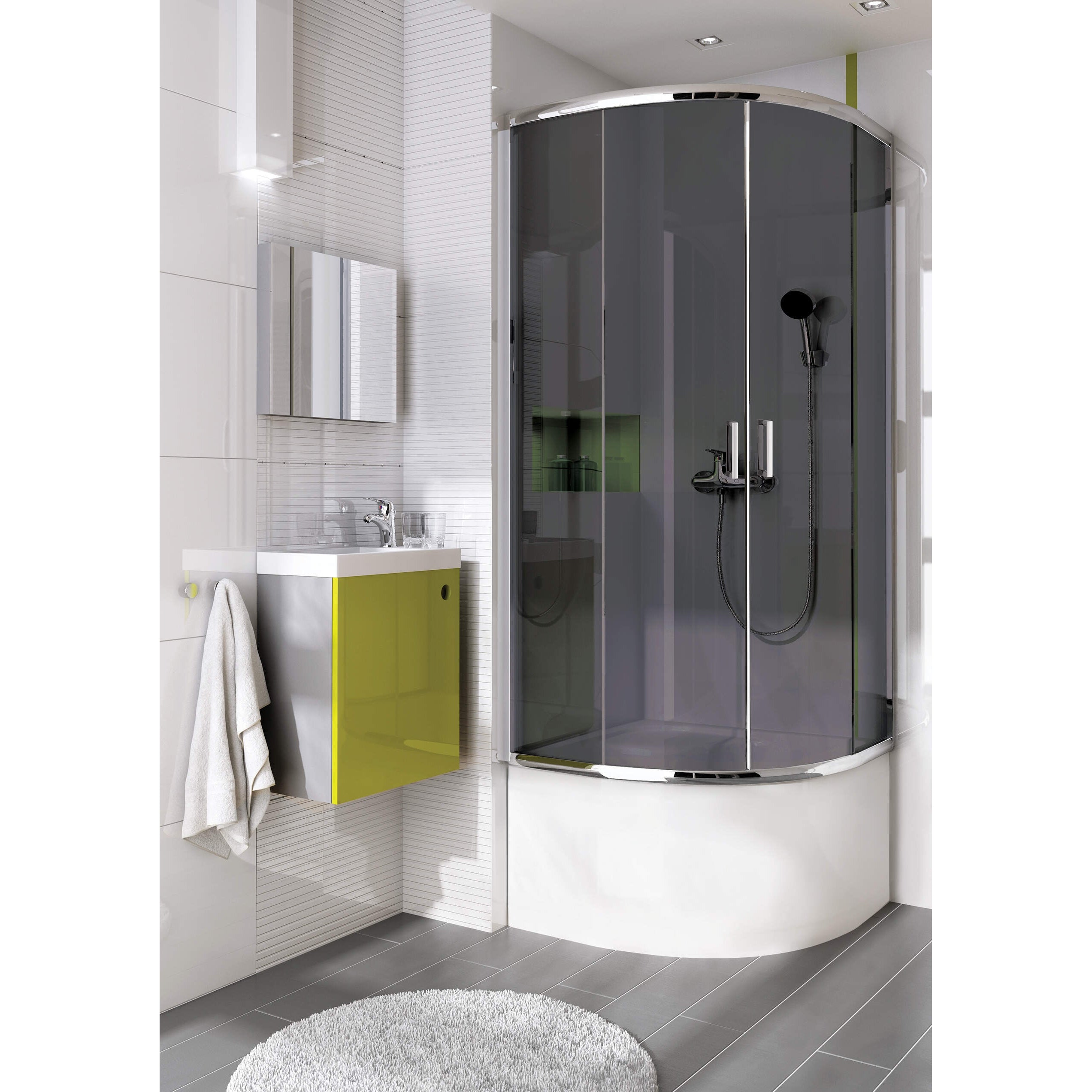 Osłona brodzika półokrągła 80x80 cm Deante Deep KTD_042O 2