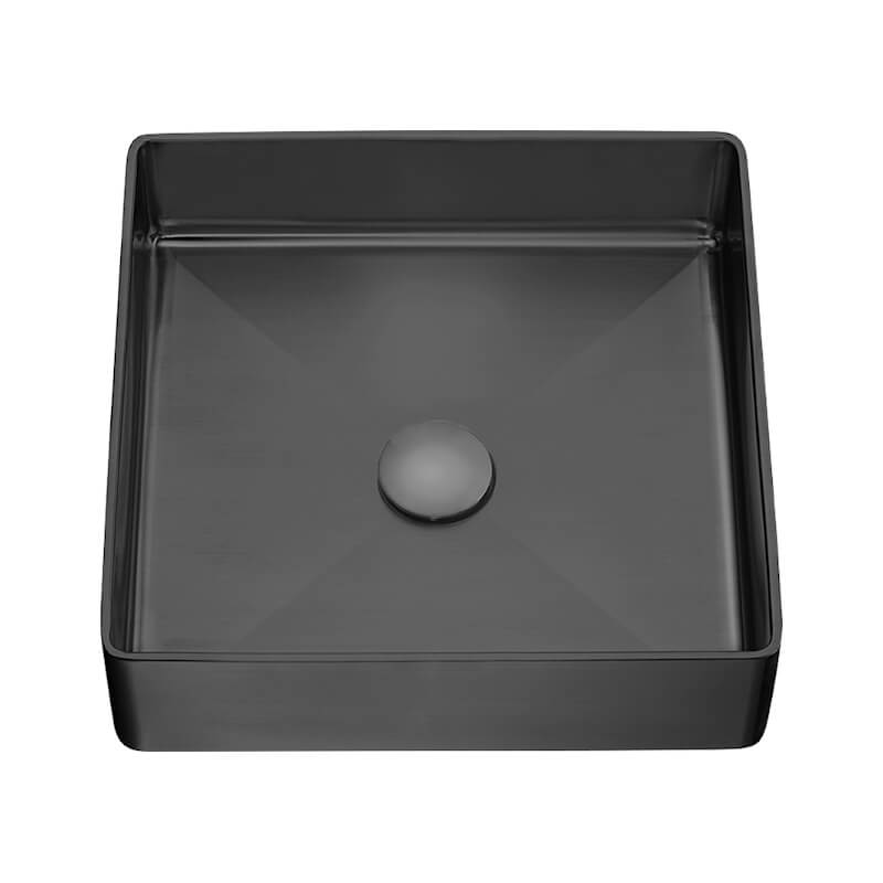 Pola - umywalka nablatowa stalowa z korkiem klik-klak